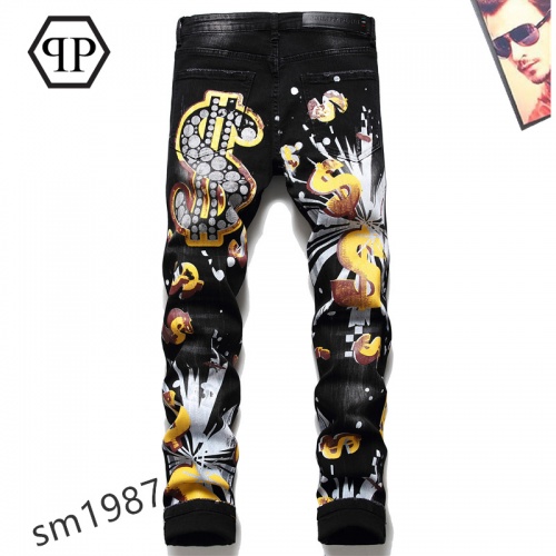 Replica Philipp Plein PP Jeans For Men #867380 $48.00 USD for Wholesale