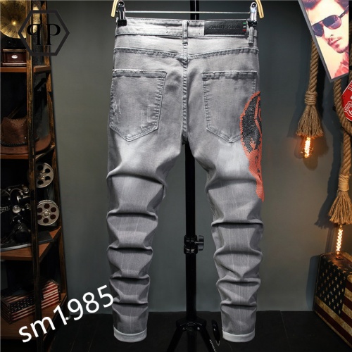 Replica Philipp Plein PP Jeans For Men #867381 $48.00 USD for Wholesale