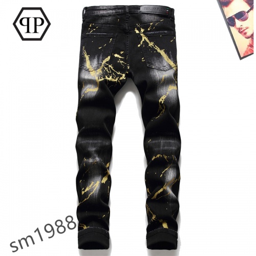 Replica Philipp Plein PP Jeans For Men #867382 $48.00 USD for Wholesale