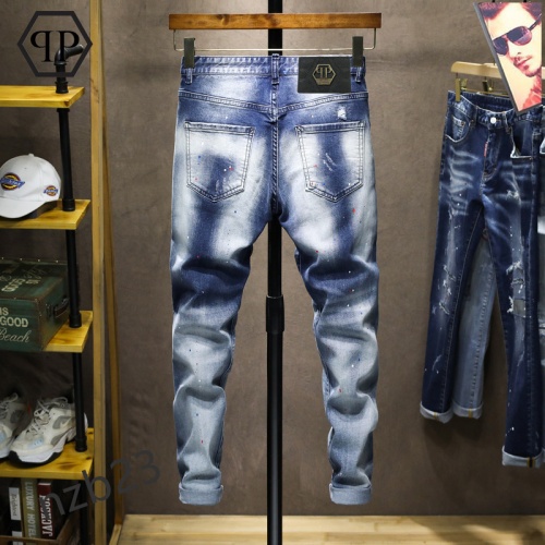 Replica Philipp Plein PP Jeans For Men #867383 $48.00 USD for Wholesale