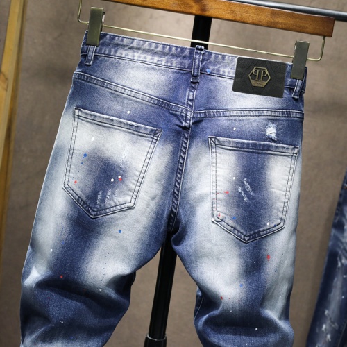 Replica Philipp Plein PP Jeans For Men #867383 $48.00 USD for Wholesale