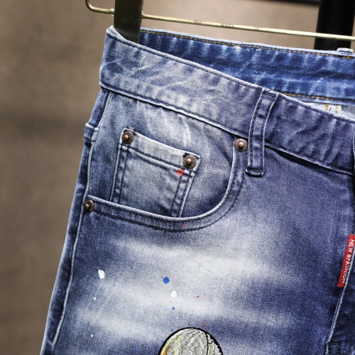 Replica Philipp Plein PP Jeans For Men #867383 $48.00 USD for Wholesale