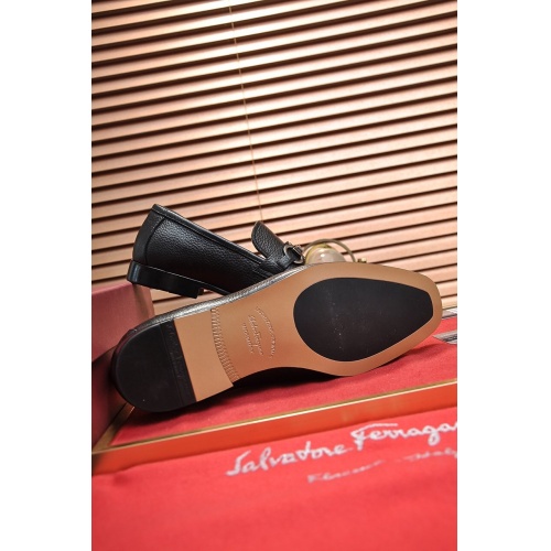 Replica Ferragamo Leather Shoes For Men #867518 $100.00 USD for Wholesale
