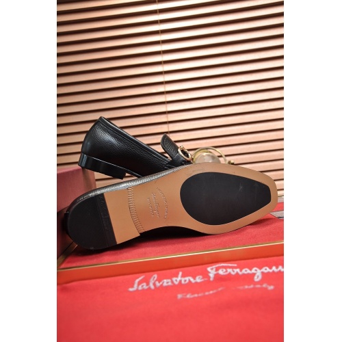 Replica Ferragamo Leather Shoes For Men #867520 $100.00 USD for Wholesale