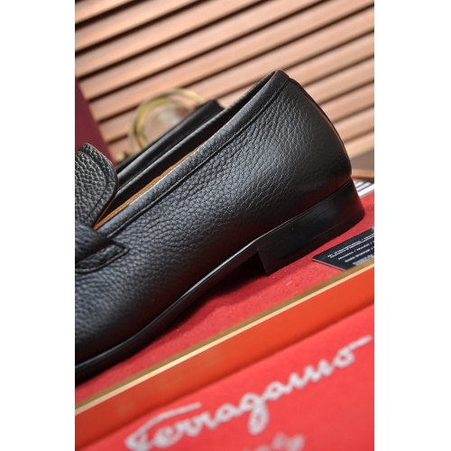 Replica Ferragamo Leather Shoes For Men #867520 $100.00 USD for Wholesale