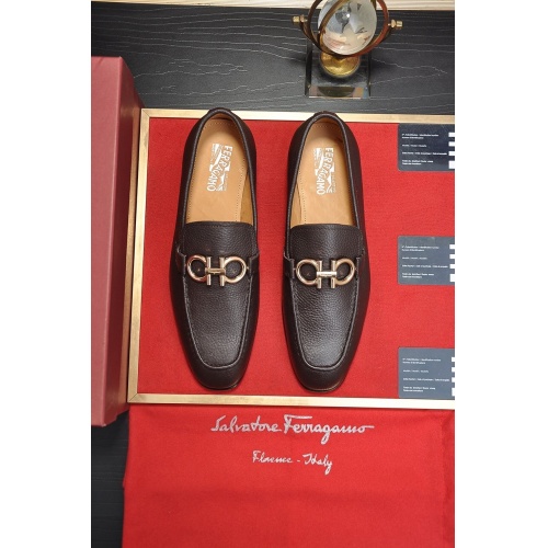 Ferragamo Leather Shoes For Men #867521 $100.00 USD, Wholesale Replica Salvatore Ferragamo Leather Shoes