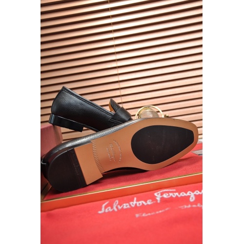 Replica Ferragamo Leather Shoes For Men #867522 $100.00 USD for Wholesale