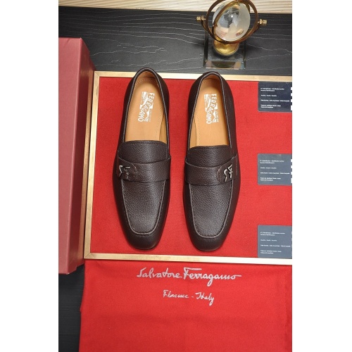 Ferragamo Leather Shoes For Men #867523 $100.00 USD, Wholesale Replica Salvatore Ferragamo Leather Shoes