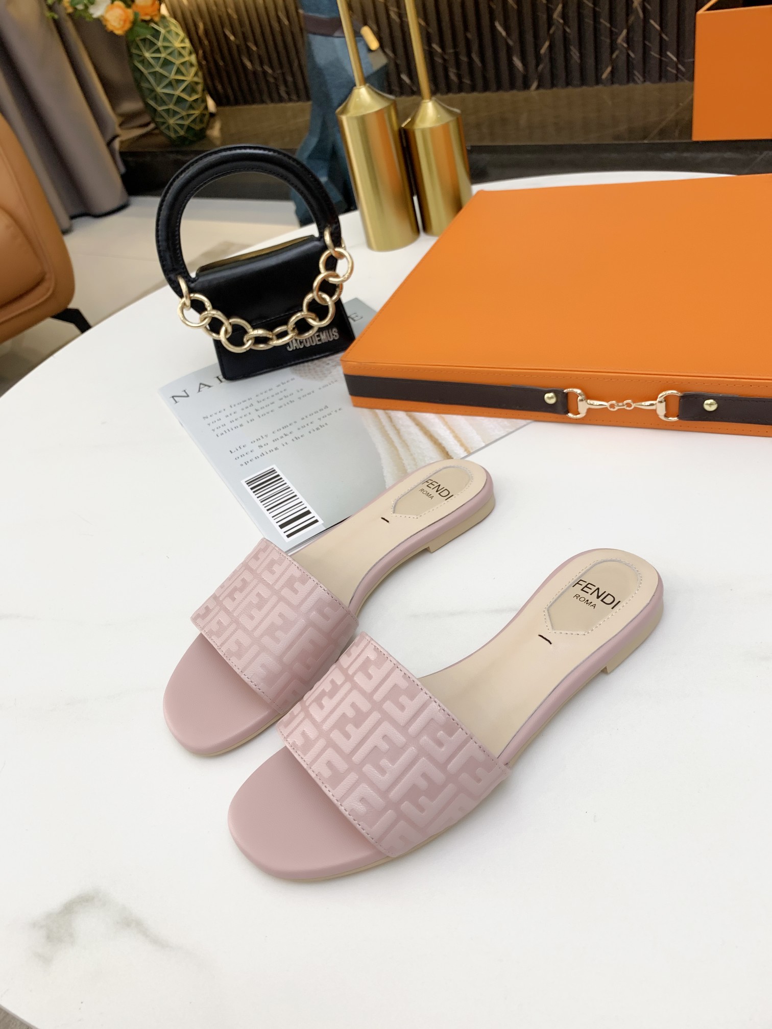 fendi flat slippers