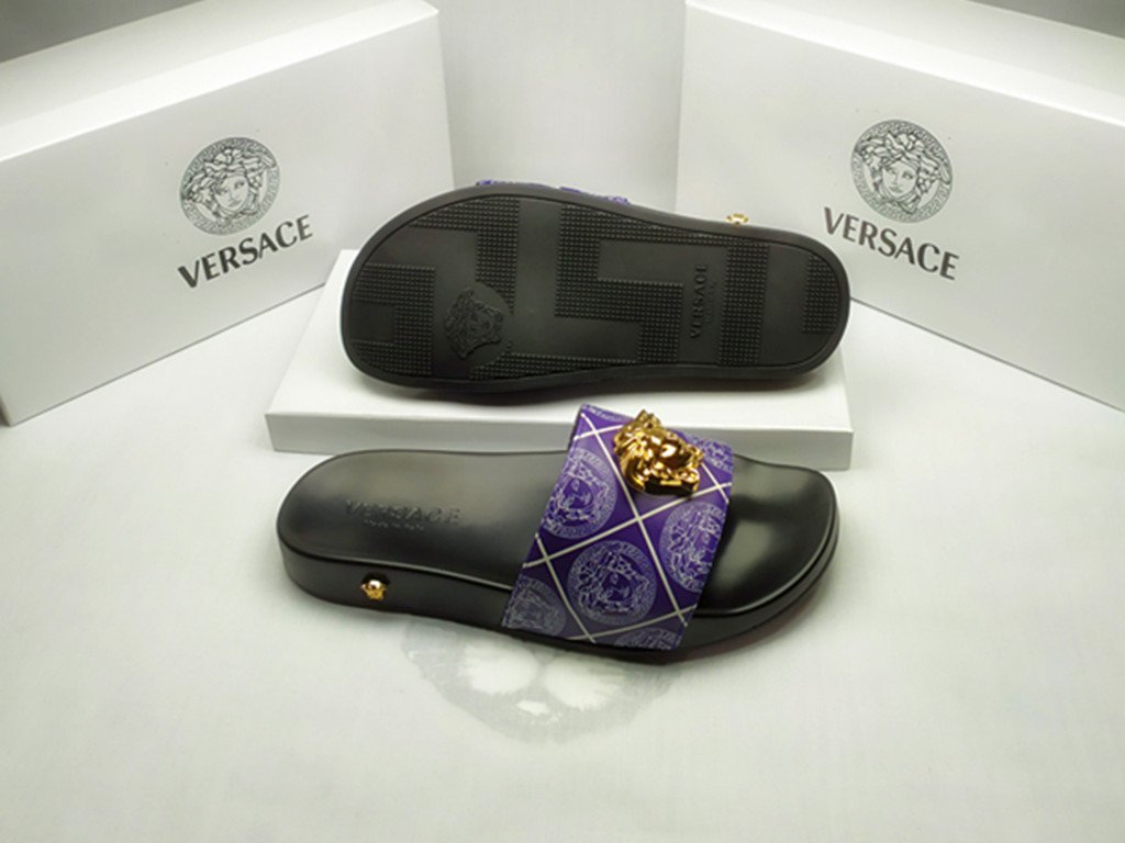 Versace Slippers For Men 861310 40.00 USD, Wholesale Replica Versace