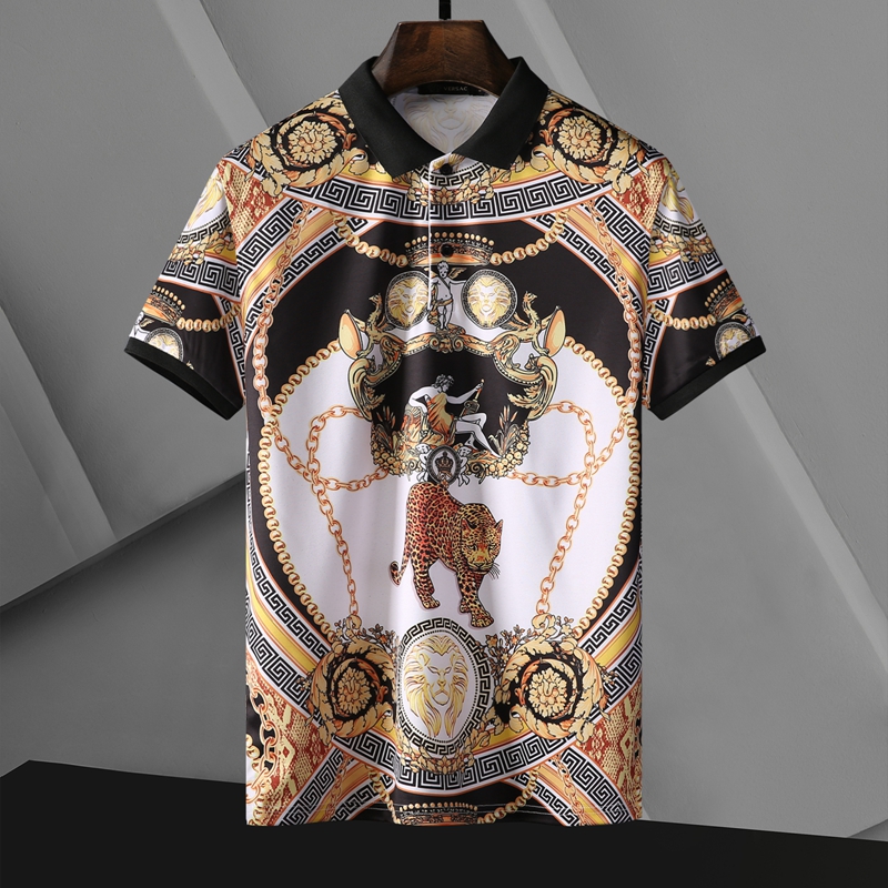 versace men's short sleeve shirt