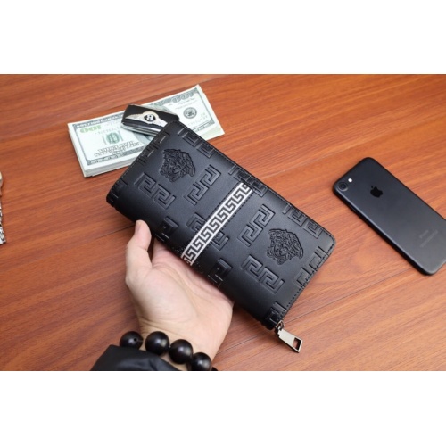 Replica Versace AAA Man Wallets #868105 $45.00 USD for Wholesale