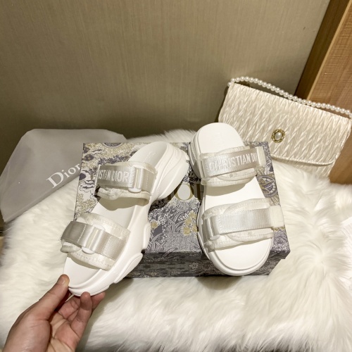 Replica Christian Dior Slippers For Women #868386 $64.00 USD for Wholesale