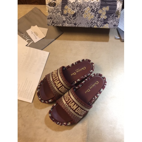 Replica Christian Dior Slippers For Women #868387 $64.00 USD for Wholesale