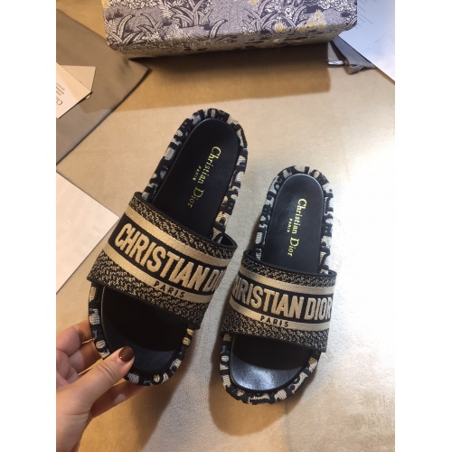 Replica Christian Dior Slippers For Women #868388 $64.00 USD for Wholesale