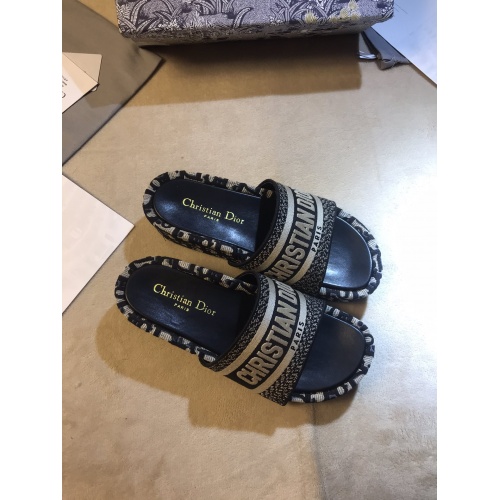 Replica Christian Dior Slippers For Women #868388 $64.00 USD for Wholesale