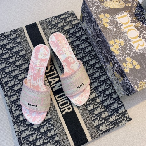 Replica Christian Dior Slippers For Women #868401 $56.00 USD for Wholesale