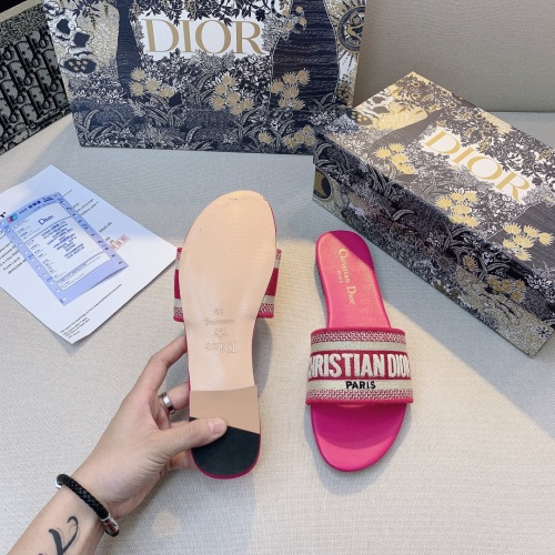 Replica Christian Dior Slippers For Women #868406 $48.00 USD for Wholesale