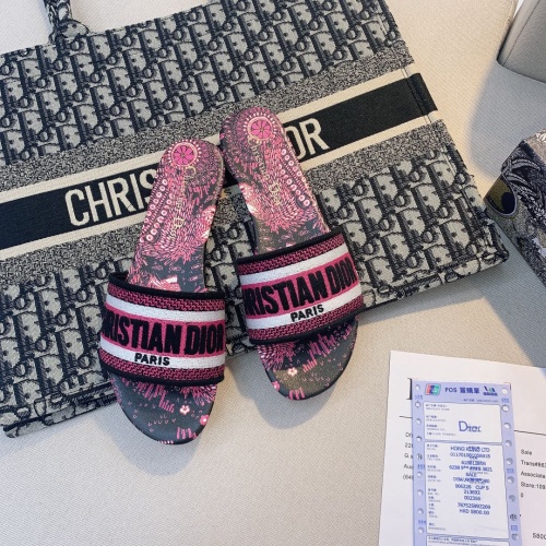 Replica Christian Dior Slippers For Women #868414 $48.00 USD for Wholesale