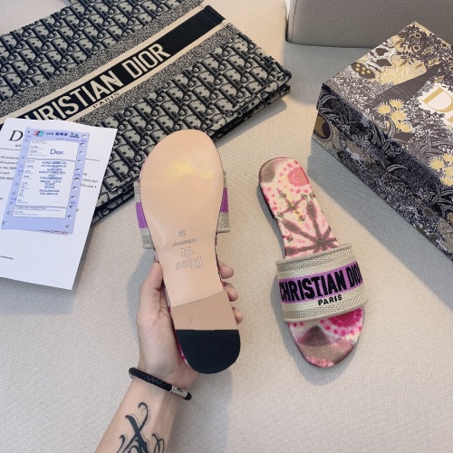 Replica Christian Dior Slippers For Women #868417 $48.00 USD for Wholesale