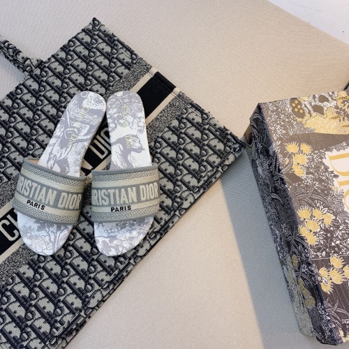 Replica Christian Dior Slippers For Women #868419 $48.00 USD for Wholesale