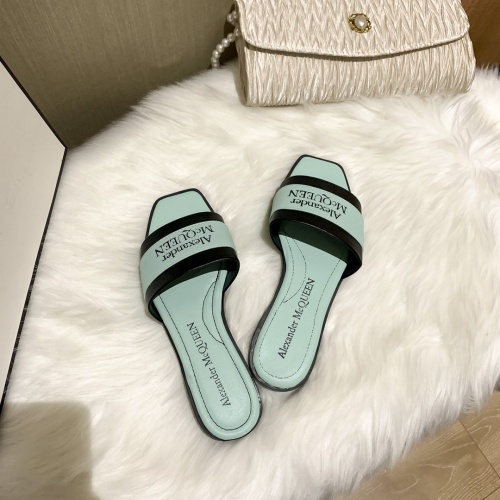 Replica Alexander McQueen Slippers For Women #868445 $52.00 USD for Wholesale