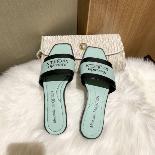 Replica Alexander McQueen Slippers For Women #868445 $52.00 USD for Wholesale