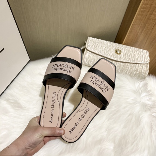 Replica Alexander McQueen Slippers For Women #868446 $52.00 USD for Wholesale