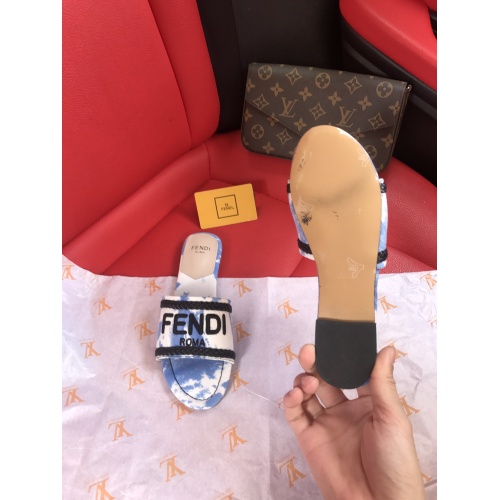 Replica Fendi Slippers For Women #868447 $52.00 USD for Wholesale