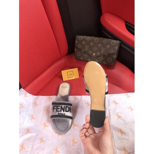 Replica Fendi Slippers For Women #868448 $52.00 USD for Wholesale