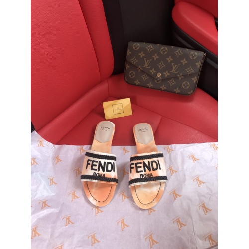 Replica Fendi Slippers For Women #868449 $52.00 USD for Wholesale