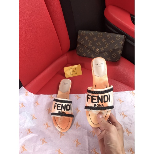 Replica Fendi Slippers For Women #868449 $52.00 USD for Wholesale