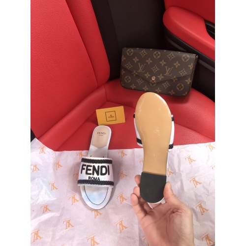 Replica Fendi Slippers For Women #868450 $52.00 USD for Wholesale