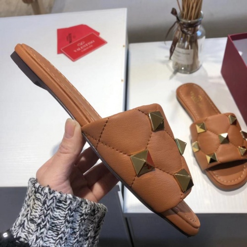 Replica Valentino Slippers For Women #868469 $52.00 USD for Wholesale