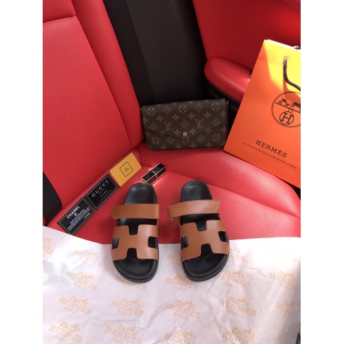 Replica Hermes Slippers For Women #868483 $60.00 USD for Wholesale