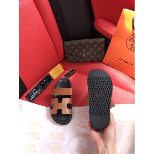 Replica Hermes Slippers For Women #868483 $60.00 USD for Wholesale