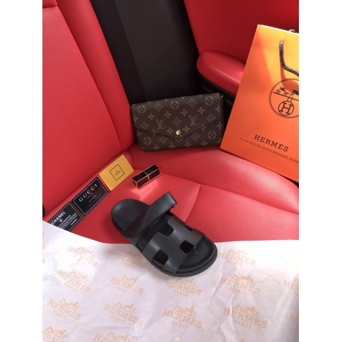 Replica Hermes Slippers For Women #868485 $60.00 USD for Wholesale