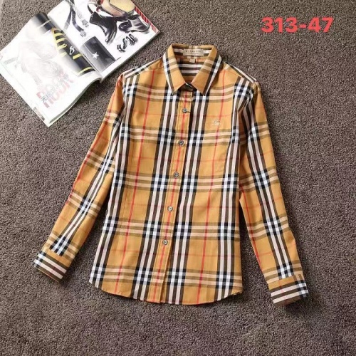 Burberry Shirts Long Sleeved For Women #869121 $38.00 USD, Wholesale Replica Burberry Shirts
