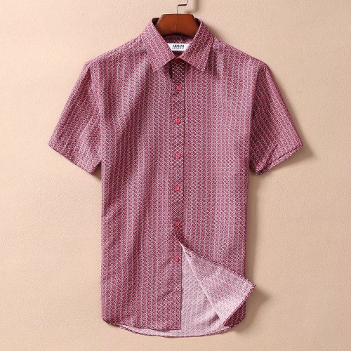 Armani Shirts Short Sleeved For Men #869165 $34.00 USD, Wholesale Replica Armani Shirts
