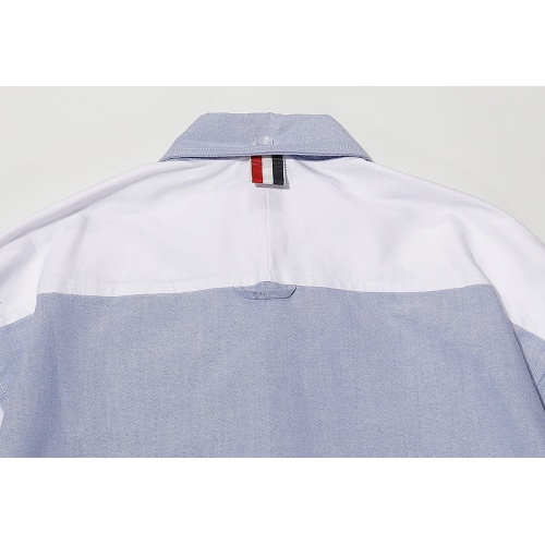 Replica Thom Browne TB Shirts Long Sleeved For Men #869524 $45.00 USD for Wholesale