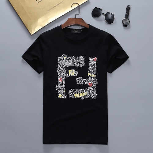 Fendi T-Shirts Short Sleeved For Men #870419 $27.00 USD, Wholesale Replica Fendi T-Shirts