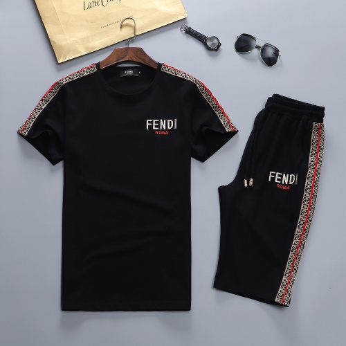 Fendi Tracksuits Short Sleeved For Men #870488 $48.00 USD, Wholesale Replica Fendi Tracksuits