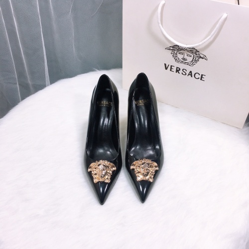 Replica Versace High-Heeled Shoes For Women #870528 $72.00 USD for Wholesale