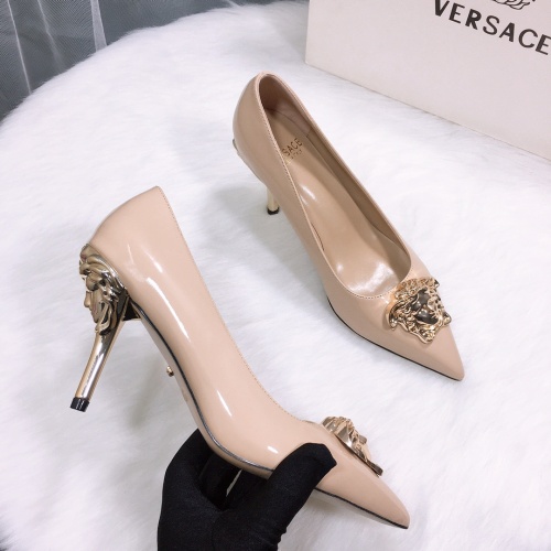 Replica Versace High-Heeled Shoes For Women #870529 $72.00 USD for Wholesale