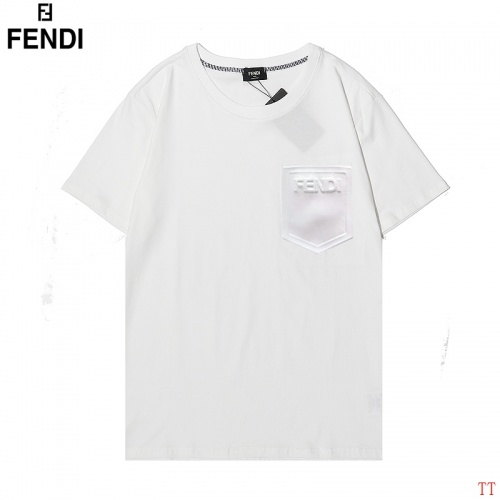 Fendi T-Shirts Short Sleeved For Men #870589 $27.00 USD, Wholesale Replica Fendi T-Shirts
