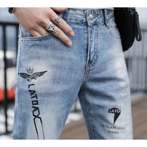 Replica Fendi Jeans For Men #870978 $48.00 USD for Wholesale