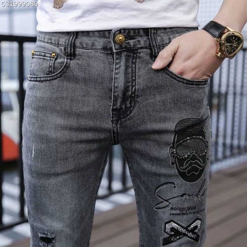 Replica Fendi Jeans For Men #870979 $48.00 USD for Wholesale
