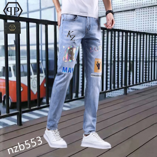 Replica Philipp Plein PP Jeans For Men #870985 $48.00 USD for Wholesale
