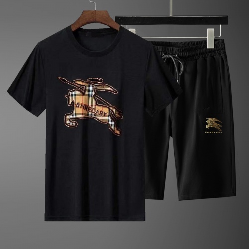Burberry Tracksuits Short Sleeved For Men #871103 $52.00 USD, Wholesale Replica Burberry Tracksuits