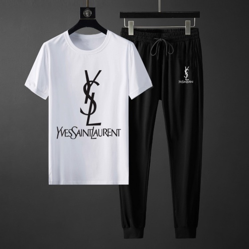 Yves Saint Laurent YSL Tracksuits Short Sleeved For Men #871107 $68.00 USD, Wholesale Replica Yves Saint Laurent YSL Tracksuits